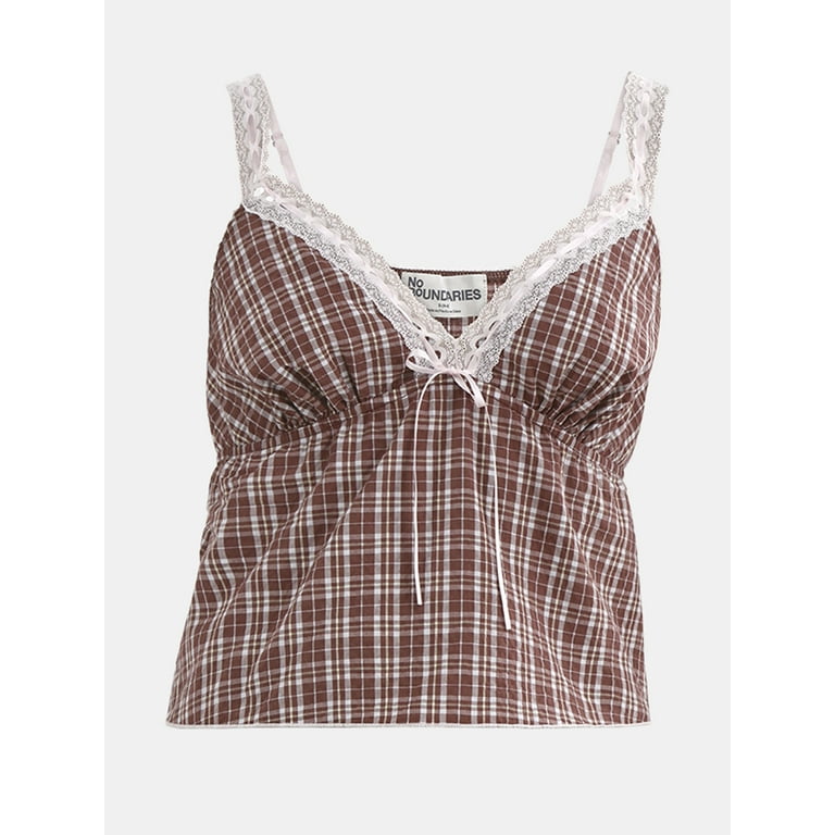No Boundaries Women's Lace Cami and Shorts Sleepwear Set, 2