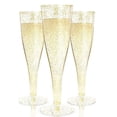 thumbnail image 2 of Plastic Champagne Flutes Disposable | Clear Plastic Champagne Glasses for Parties | Plastic Toasting Glasses | Wedding Party Bulk Pack | New Years Eve Party Supplies 1PC, 2 of 6
