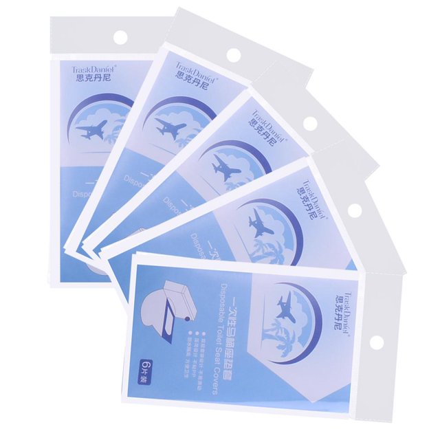 30 Unids Pack Funda De Asiento De Inodoro Desechable Antibacteriano Impermeable Colcomx