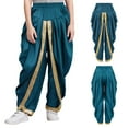 thumbnail image 3 of renvena Boys Satin Dhoti Pants Casual Baggy Trousers for Halloween Theme Party Dark Blue 12, 3 of 7