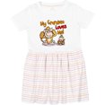 thumbnail image 3 of Inktastic My Grandma Loves Me Monkey Girls Toddler Dress, 3 of 5