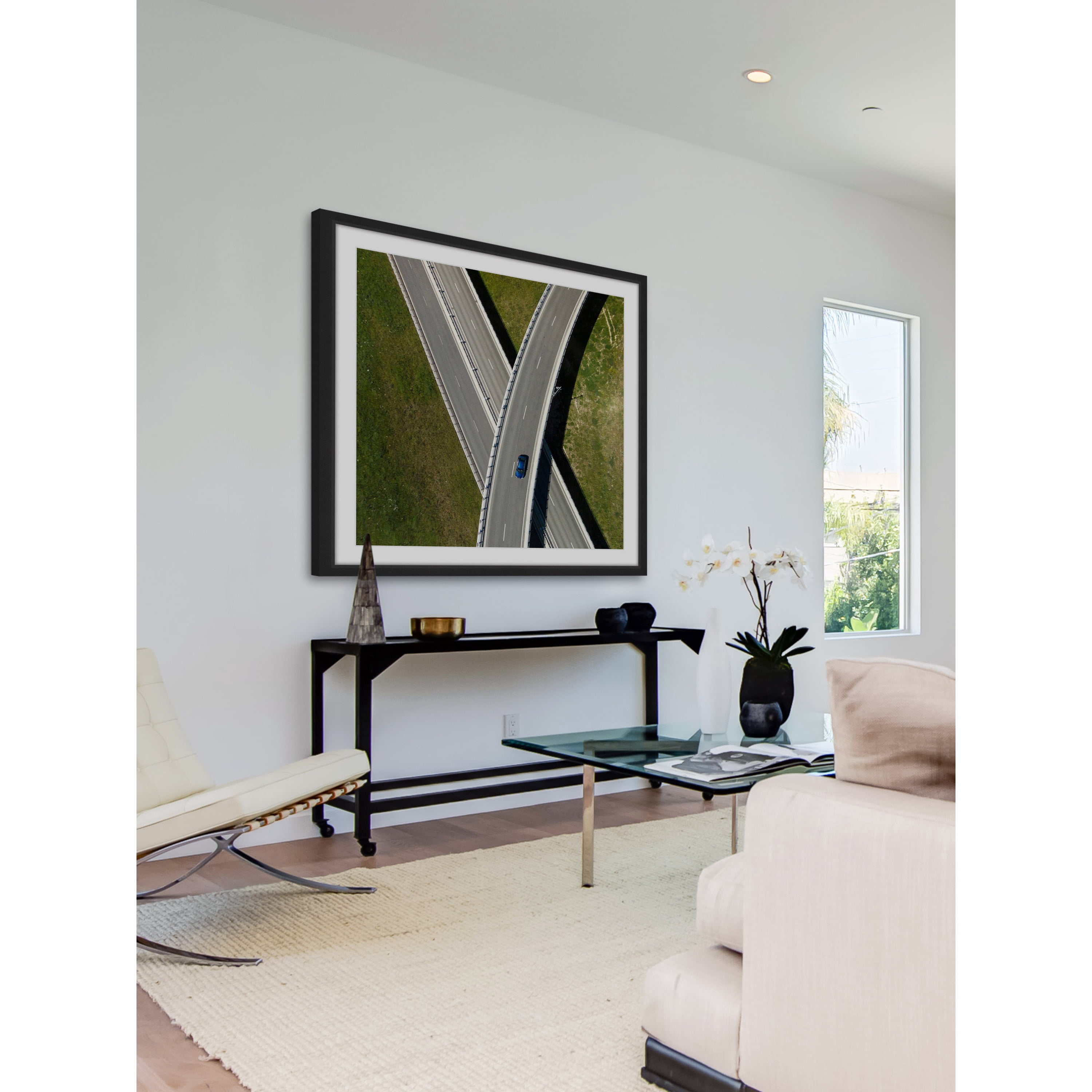 Marmont Hill "Criss Cross" By Karolis Janulis Framed Painting Art Print, 18.0" x 1.5"