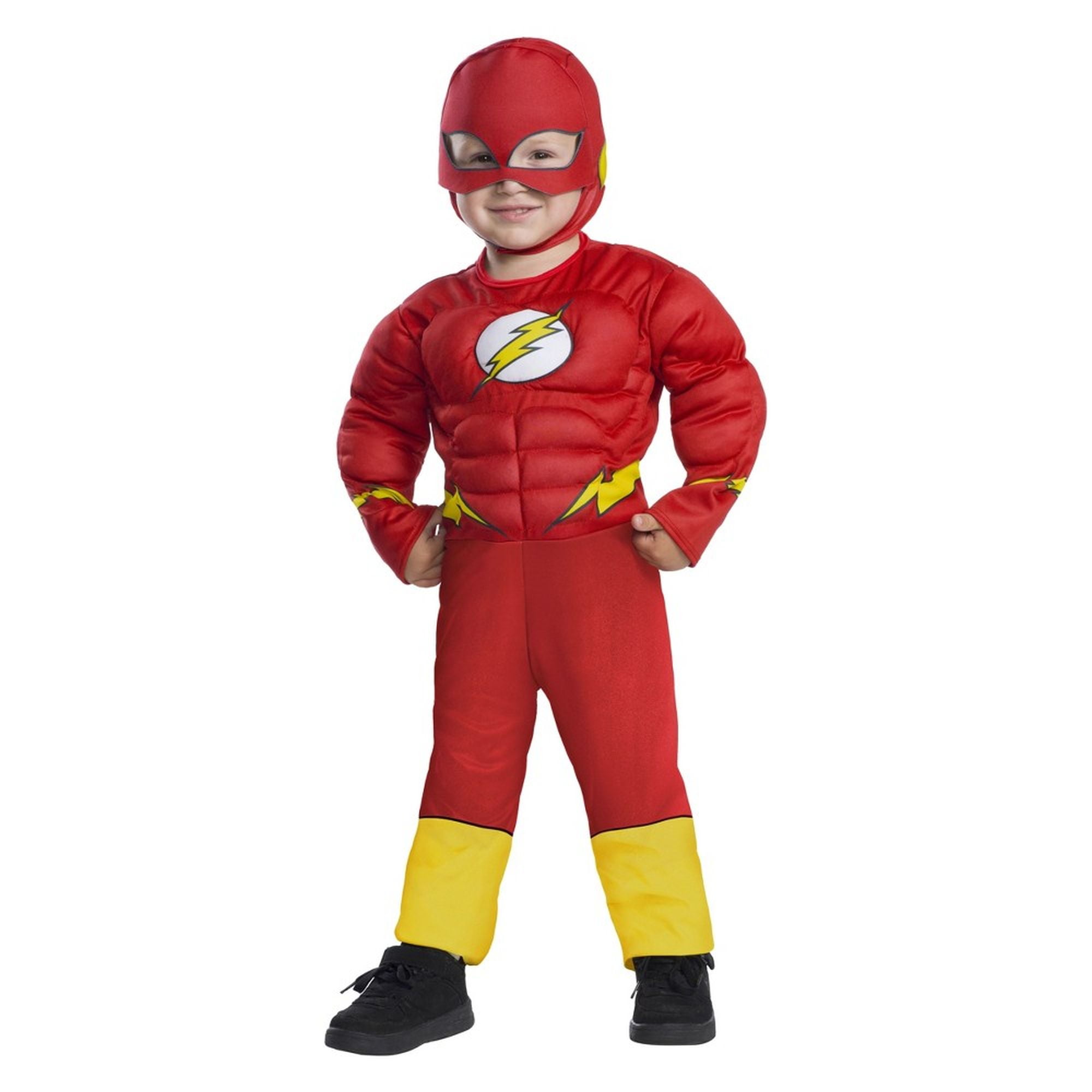 Toddler Boys Red Flash Muscle Halloween Costume Jumpsuit Mask Walmart Com Walmart Com