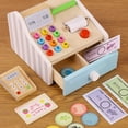 thumbnail image 3 of 1 Set Children Simulated Wooden Cash Register Tool Table Play Educational Toy, 3 of 6