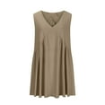 thumbnail image 5 of DailyTrove Women's Solid Color Sleeveless Mini Dress, Casual Lounge & Beach Wear, Soft Rayon Blend, Relaxed Fit, Plus Size Friendly, 5 of 6