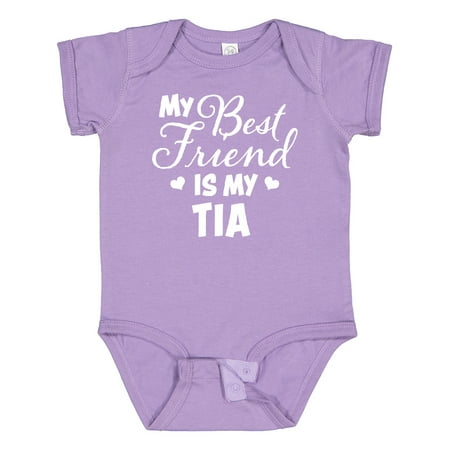 

Inktastic My Best Friend is My Tia with Hearts Gift Baby Boy or Baby Girl Bodysuit