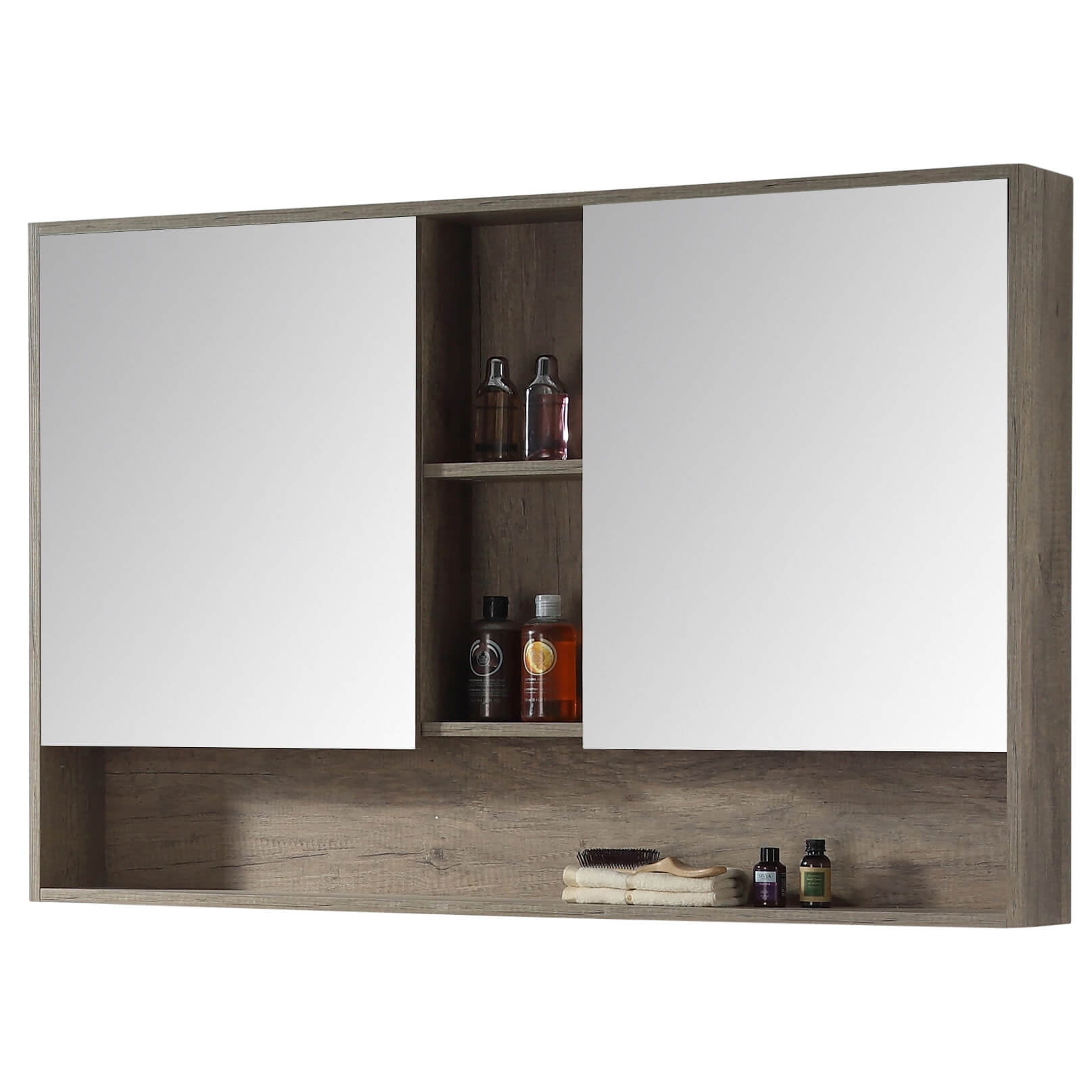 Fine Fixtures Surface Mount Bathroom Medicine Cabinet, Grey. - Walmart.com