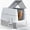 Silver gray, variant on XL Extra Large Stainless Steel Litter Box with Lid, Metal Cat Litter Boxes for Big Cats Enclosed, Metal Litter Box with Litter Scoop Set, Non-Sticky, Anti-Urine Leakage, 24"*16"*18", Dark Gray