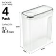 thumbnail image 6 of Sorbus 4 Pack Airtight Food Storage Dispenser Set for Beans, Pasta, Cereals, and More, (2L/8.4 Cups), 6 of 7
