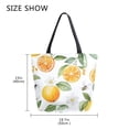 thumbnail image 5 of FORMRS Womens Canvas Tote Bag with Zipper Inner Pocket Shoulder Handbag, Orange Bees, 5 of 7