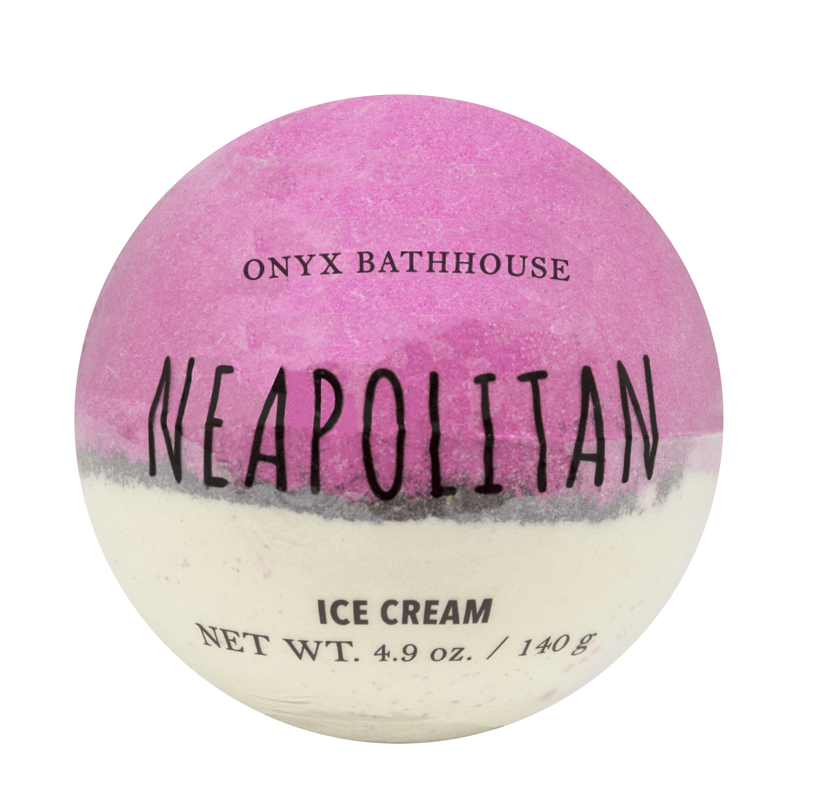 Onyx Bathhouse Neapolitan Ice Cream Bath Bomb, 4.9 Oz.
