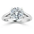 5 carat lab grown diamond ring Round cut engagement wedding