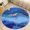 Flannel-1, variant on Blue Agate Marble Print-1 Round Area Rugs for Bedroom Living Room, 4FT Soft Comfy Indoor Circle Carpets, Floor Mat
