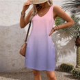 thumbnail image 2 of Nisorays Sundresses for Women Casual Beach 2024 Summer Casual Sleeveless Mini Dresses V Neck Mini Tank Dresses Bohemian Tie Dye Sundress with Pocket Pink 3XL, 2 of 6