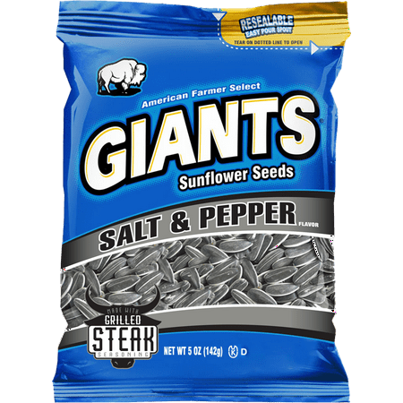 Giants Salt & Pepper Sunflower Seeds, 5 Oz.