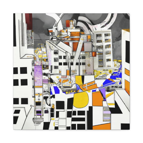 Postmodern Digital Mosaic - Canvas