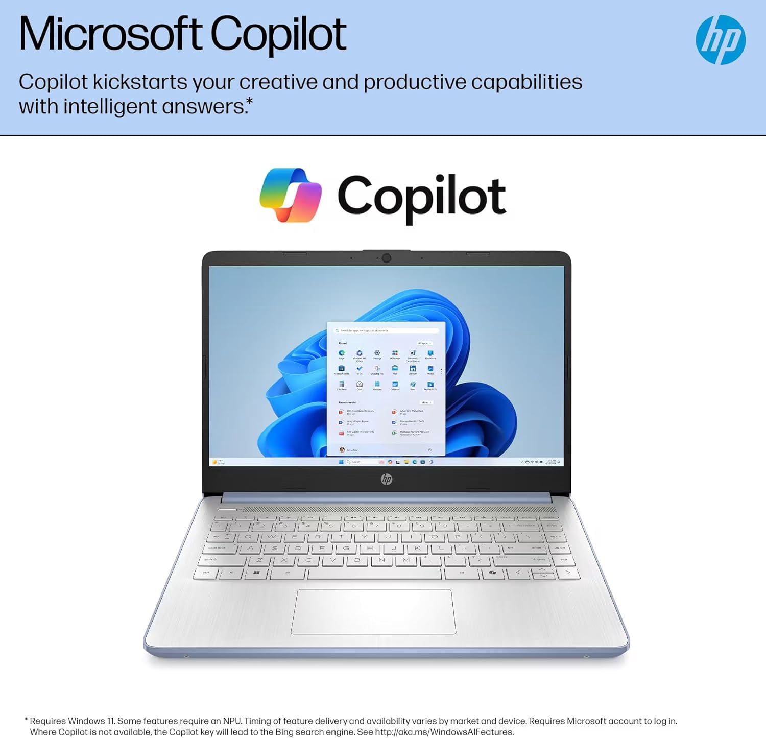 HP Ultrabook 14 Laptop Business Study & Home, Intel CPU, 4GB RAM & 128GB Storage, Windows 11 Home, Blue