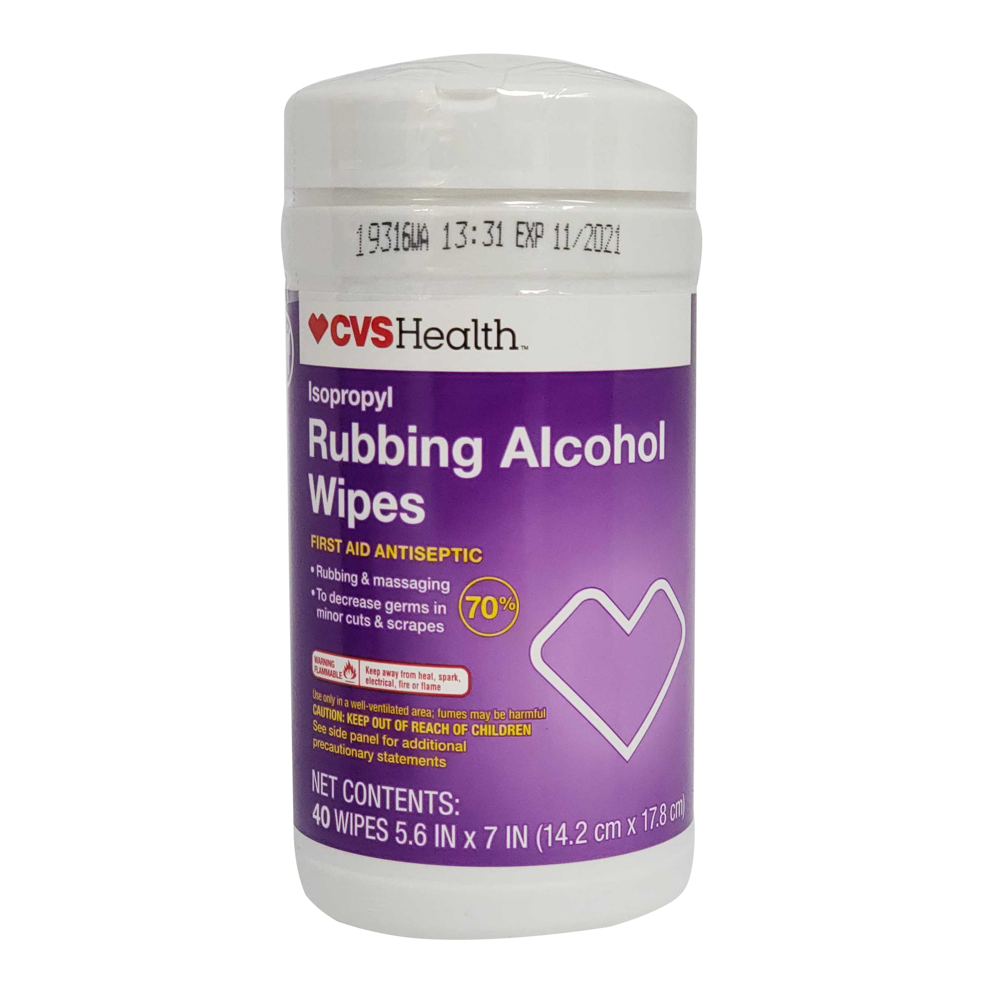 rubbing alcohol wipes