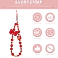 thumbnail image 3 of AURARMLET Handmade Red Beaded Phone Chain with Short Strap for Easy Carrying and Stylish Decoration, 3 of 8
