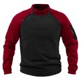 thumbnail image 1 of LUOGENLI T-shirts pour Hommes Mode Couleur Unie Extérieur Chaud et Respirant Chandail à Capuchon T-shirts Graphiques Pâques 4TG T-shirts Graphiques Saint-Valentin Rouge m, 1 of 2