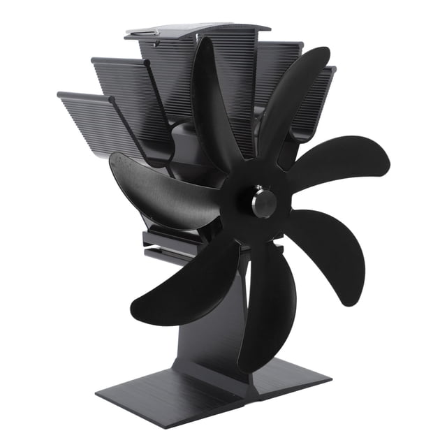 Estufa de Calor con Ventilador de 7 Aspas aleación de Aluminio sin Ruido Ventilador para Hogar Circulación de Aire Caliente para Chimeneas Estufa de Queroseno ANGGREK Otros