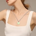 thumbnail image 7 of FENGGHAO Mothers Day Glow In The Dark Love Pendant Necklace Fluorescent Multicolor Stone Look Stainless Steel Chain with Card, 7 of 7