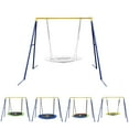 thumbnail image 3 of Hishine A frame Swing stand,heavy duty sturdy frame,large size with ground anchored ,all weather usage, 3 of 7