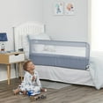 Regalo Extra Long Hideaway Bedrail, Gray Baby Safety Rail, Safety Bed