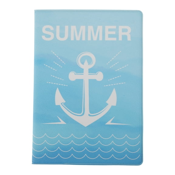 Unique Bargains 1 Pc Passport Holder Durable Anchors Document Holder for Travel Blue