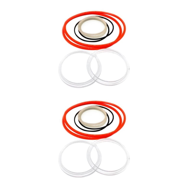 Bewildely 12x Rubber Chain Replacement Dentate Timing Bels Tumbler Jewelry Rotary Tipo 1 2piezas