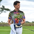 thumbnail image 4 of Lsque Pikmin Pattern Golf Shirts for Men Dry Fit Print Moisture Wicking Performance Short Sleeve Polo Shirt-Medium, 4 of 7