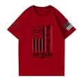thumbnail image 4 of Hogleaql Usa Flag Tee Shirt for Men 4th Of July Crew Neck American Flag Print Short Sleeve Tops Patriotic Casual Independence Day Loose Fit Shirts Red L, 4 of 6