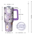 thumbnail image 2 of Halloween Tumbler 40 oz with Handle and Straw Spooky Pumpkin Skeleton Ghost Tumbler Halloween Party Gifts Insulated Bottle, 2 of 5