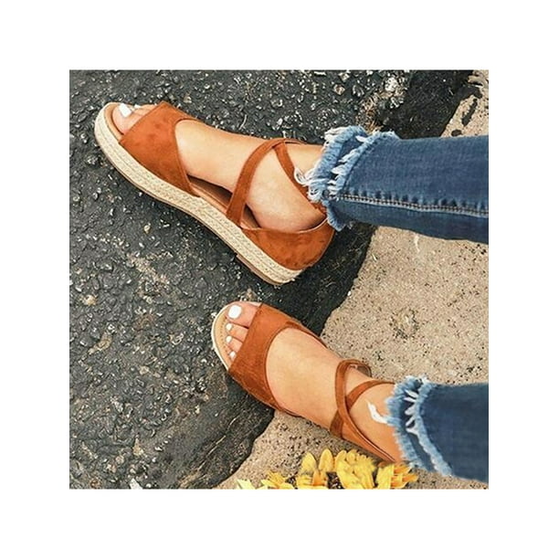 ankle strap peep toe flats