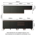 thumbnail image 3 of Cocina Integral Completa Modular Madesa Reims 250cm Negro 05, 3 of 10