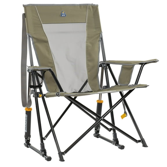 GCI Outdoor Comfort Pro Rocker Camping Chair with Mesh Backrest, Loden Green