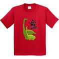 thumbnail image 3 of Inktastic I Love My Dad with Baby and Daddy Brontosauruses Youth T-Shirt, 3 of 5