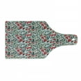 thumbnail image 1 of Retro Cutting Board, Colorful Boho Flowers Pattern Swirl Leaves Modern Floral Composition, Decorative Tempered Glass Cutting and Serving Board, Wine Bottle Shape, Grey and Hot Pink, by Ambesonne, 1 of 1