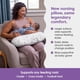 thumbnail image 2 of Almohada de Lactancia  Almohada ergonómica con biberón y Lactancia con Alta y Firme, Gran área, cojín Repelente al Agua con Funda Lavable; Baby Safety Alliance Verified  Hojas Suaves Grises, 2 of 9