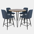 thumbnail image 2 of Jofran Five Piece Round Modern  Solid Wood Counter Height Dining Set, 2 of 9