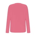 thumbnail image 6 of Oiangi Sun Shirts Womens UPF 50+ Protection SPF Long Sleeve Tops Crew Neck Swim Shirts with Thumb Holes Watermelon Red XL, 6 of 8