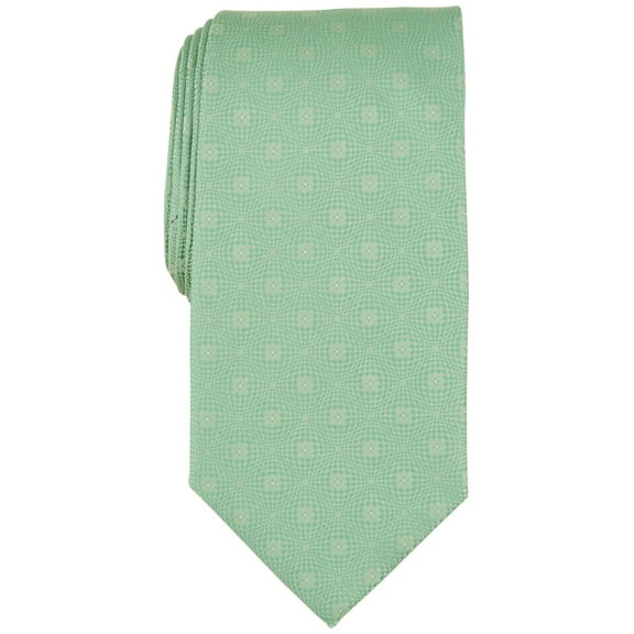 Perry Ellis Mens Tie Necktie One Size Mint Green Geo Pattern