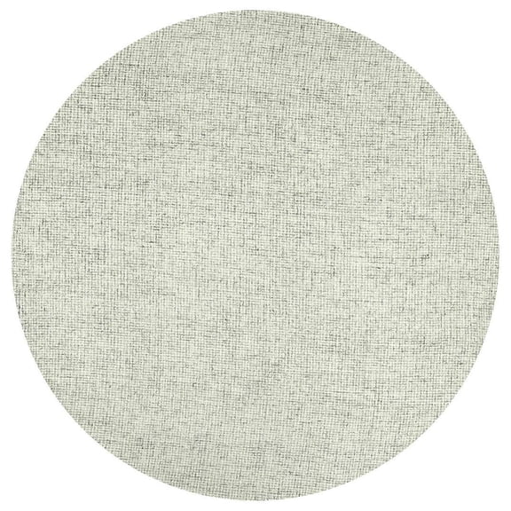 Alora Decor London 8' Round Solid Green/Gray/Rust/Blue Hand-Tufted Area Rug