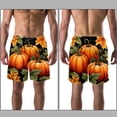 thumbnail image 3 of luoweisi Men's Beach Shorts Quick Dry Swim Trunks with Mesh Lining Thanksgiving Pumpkin L, 3 of 5