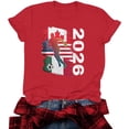 thumbnail image 6 of Busydd Soccer Print Graphic Tees for Women Fashion Holiday Short Sleeve T Shirts Summer Versatile Round Neck Women's Tops M, 6 of 7