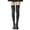 Dark Gray, variant on UJNDER Women's Solid Color Thigh High Socks Japanese Style Over Knee Stockings Khaki