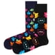 thumbnail image 3 of Happy Socks Calcetines unisex, paquete de 4 - Classic Crew, algodón orgánico, mezcla de colores Dog-Cat 36-40, 3 of 3