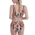 thumbnail image 3 of Xecao Cool Flamingo for Two-Piece Swimsuit for Women - a sporty, high-waisted bathing suit perfect for the beach, parties, or surfing adventures, 3 of 8