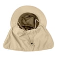 thumbnail image 6 of Awwp Unisex Sun Hat Wide Brim Fishing Adjustable Lightweight Hat Beach Bucket Hat for Outdoor Golf Hiking Gardening Khaki, 6 of 8