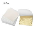 thumbnail image 3 of Uxcell 3.3 x 3.1inch Gold Leaf Foil Sheet Leaf Papers for Art Decoration Aluminum Light Golden 100pcs, 3 of 5